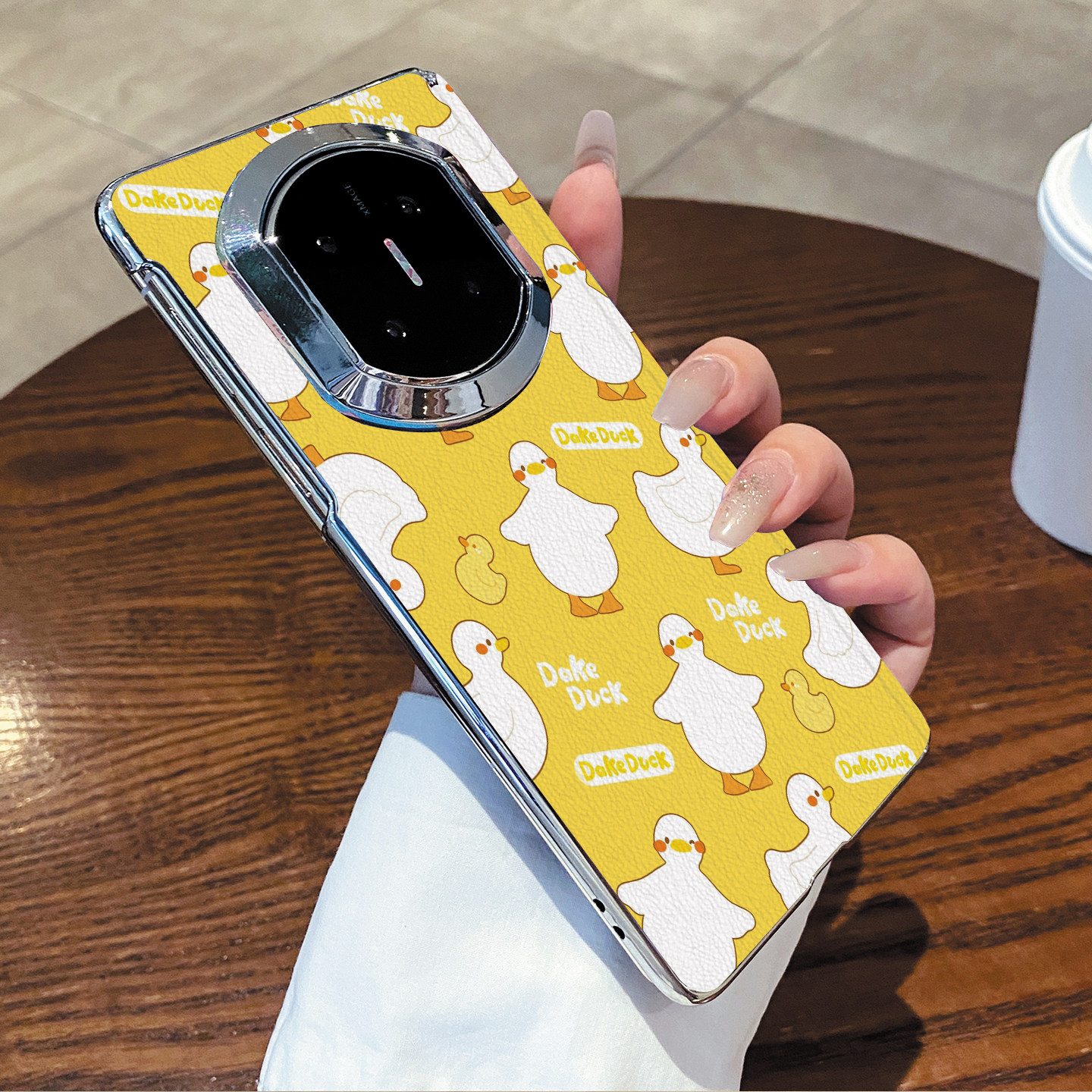 尾火虎适用于华为matex7手机壳小黄鸭可爱趣味卡通小清新女荣耀