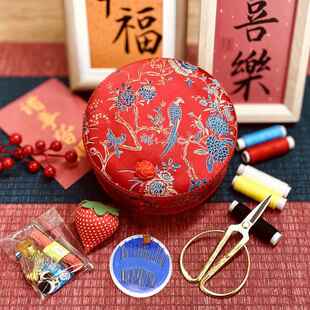 婚庆针线盒结婚百宝箱陪嫁新品迷你可爱小阵线包中国风实用家用