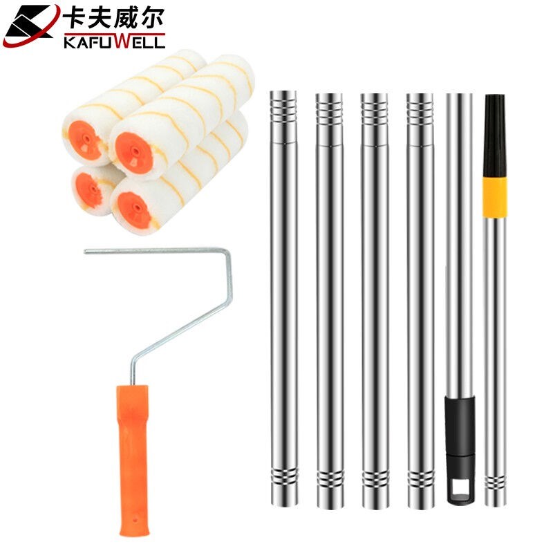 卡夫威尔刷墙工具滚筒刷套装油漆刷子伸缩杆毛刷组套6件套 EM3691