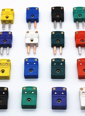 美国进口T/J/C/N型连接器炉温测试黄色公母SMPW-K-M/F热电偶K插头