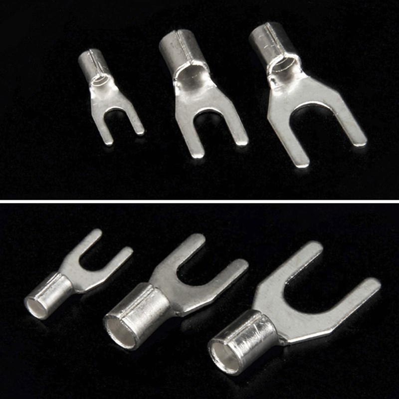 叉形接线片UT6-4/5/6/8冷压端子 接线端子/Y型/U型裸端头/黄铜