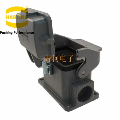 HARTING浩亭重载连接器 6针芯带盖表面装底座航空插头09300061256