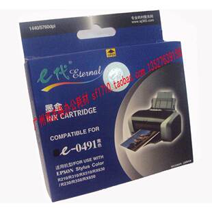 R310 E代墨盒T0491 R230墨盒 适用于EPSON R210墨盒 6墨盒