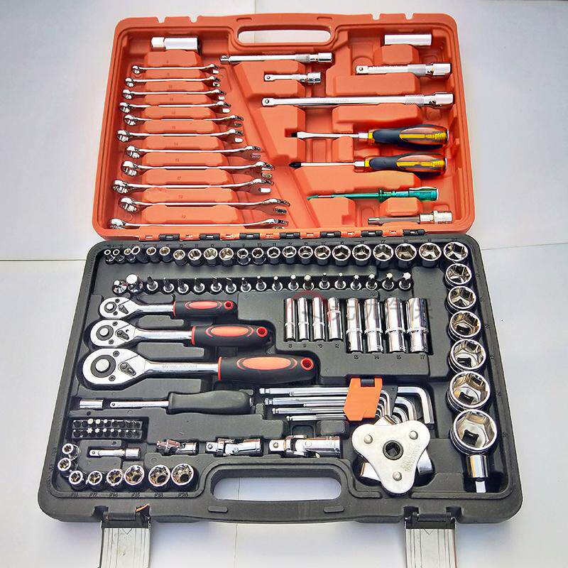 汽车维修工具121件套装 套筒扳手94件组套工具 组合套装工具包邮