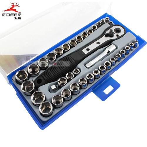 飞鹿工具 38件棘轮扳手组套工具 家用 套筒扳手 套筒组套 RTH-38A