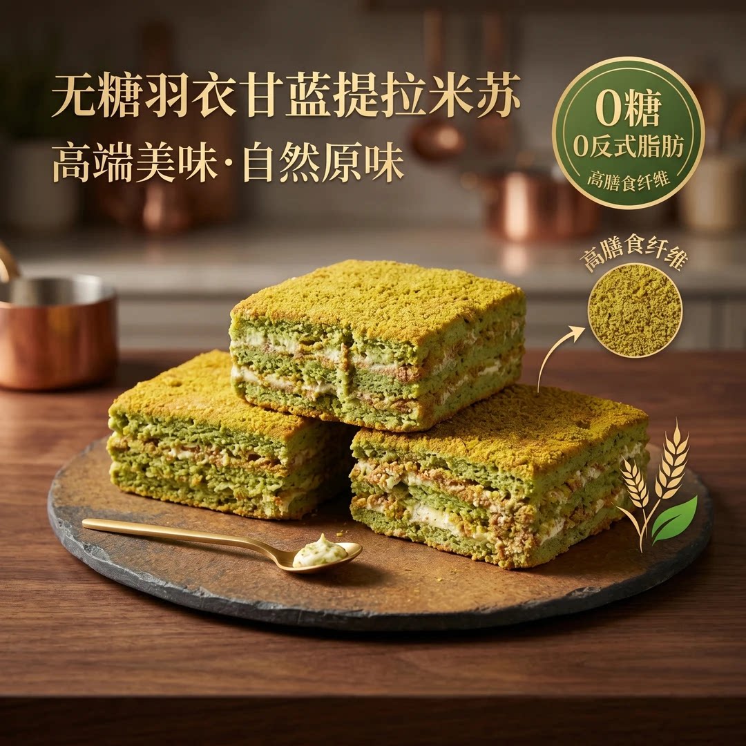无糖益生元羽衣甘蓝提拉米苏蛋糕
