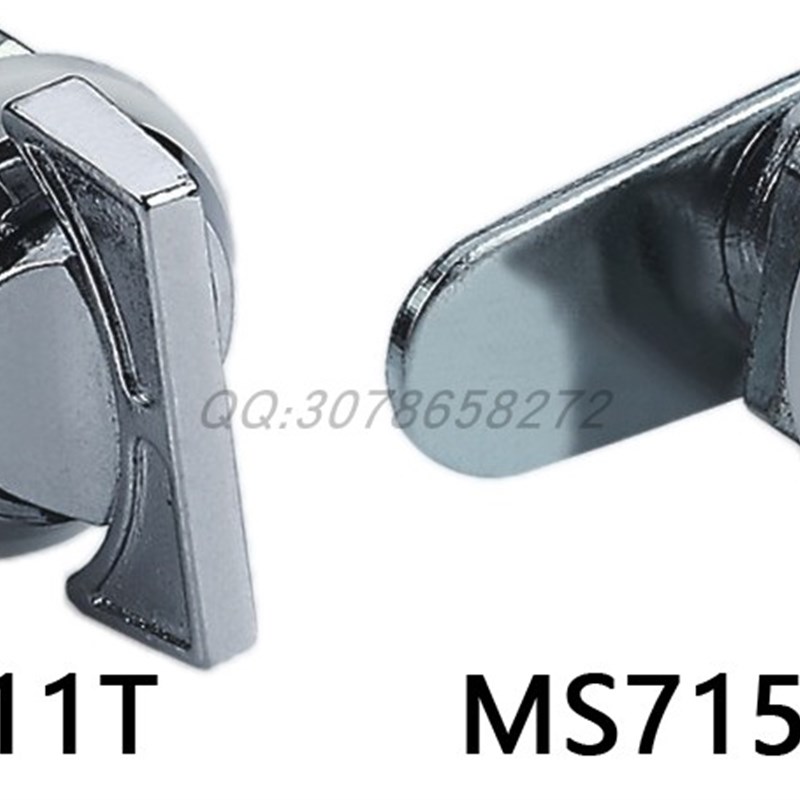 MS715-11T型手柄圆柱锁L型M18页片转舌锁手柄锁旋钮锁页片锁