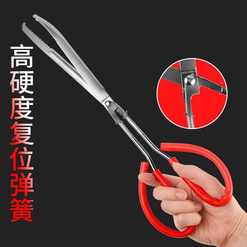 不锈钢黄鳝夹子鳝鱼夹泥鳅螃蟹钳子抓捉龙虾专用赶海工具黄蟮防滑