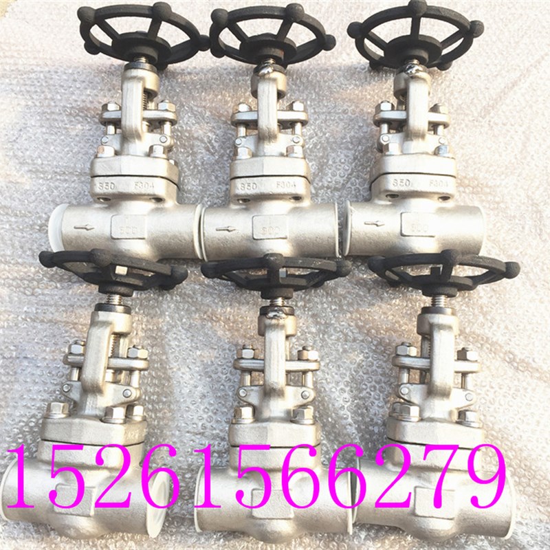 美标闸阀Z61W-800LBP DN15-50截止阀F304锻钢承插焊丝口对焊闸阀