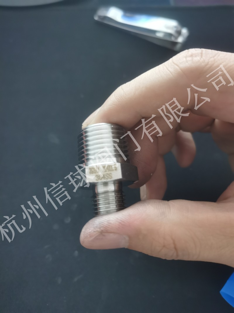 不锈钢304/316L公制仪表转换外丝接头/六角外丝公制转国标M14*1.5