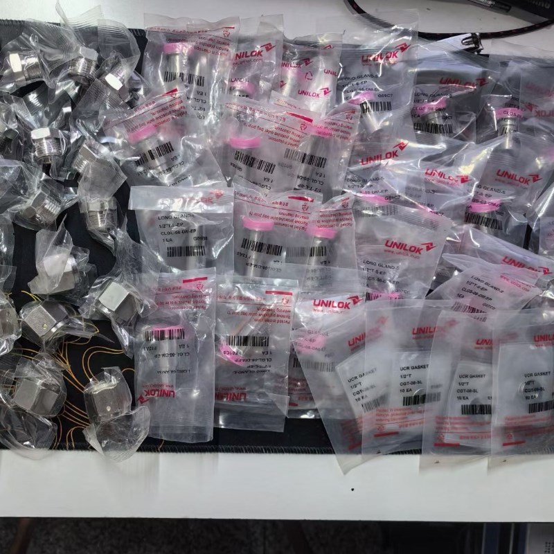 韩国UNILOK不锈钢316L超纯净VCR接头原装进口1/4-1寸五件套EP级别