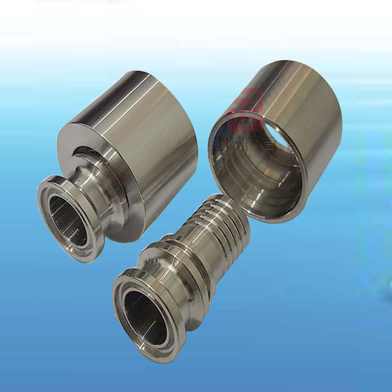 304不锈钢扣压皮管接头卫生级卡箍式卡压宝塔头快装高压皮接套