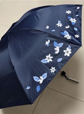 天堂伞336T银丝印银胶三折叠防晒遮阳送人礼品雨伞防紫外线广告