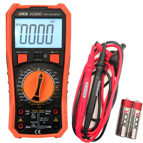 胜利仪器VC890D\VC890C+数字万用表高精度万能表电容表防烧背光灯