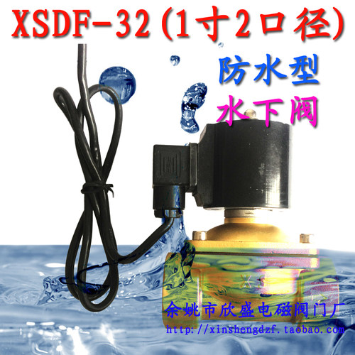 DN32喷泉跑泉水下电磁阀常闭XSDF-320-32 1寸2完全防水全铜