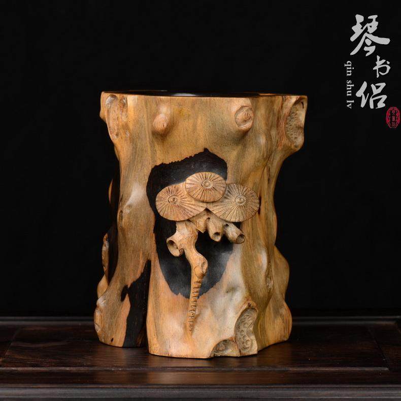 实木黑檀原木雕刻笔筒 多功能复古实木质笔筒办公桌摆件笔筒礼品,童鞋/婴儿鞋/亲子鞋,量脚器,淘宝优惠券,粉丝福利购,淘宝优惠卷