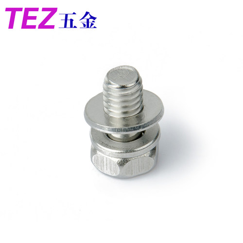 铁镀锌六角十字凹穴三组合螺丝M3/M4/M5