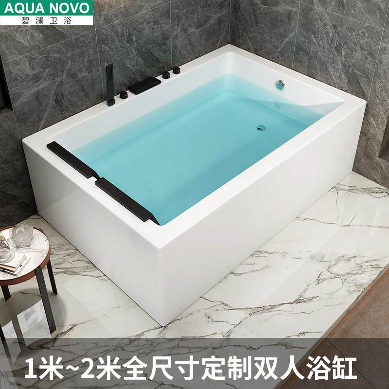 双人浴缸独立式压克力浴缸冲浪智能恒温按摩浴缸尺寸定制1.2到2米