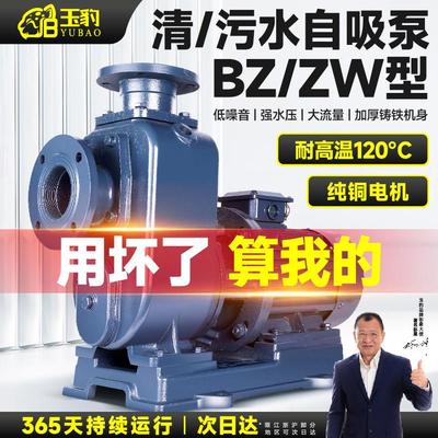 BZ三相工业ZW自吸泵抽水泵380V管道泵卧式离心泵农用大流量抽水机