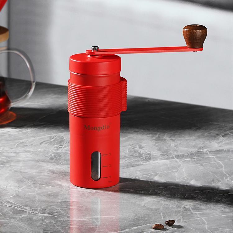 Mongdio手磨咖啡机手动咖啡豆研磨器便携式手摇磨豆机小型磨粉器