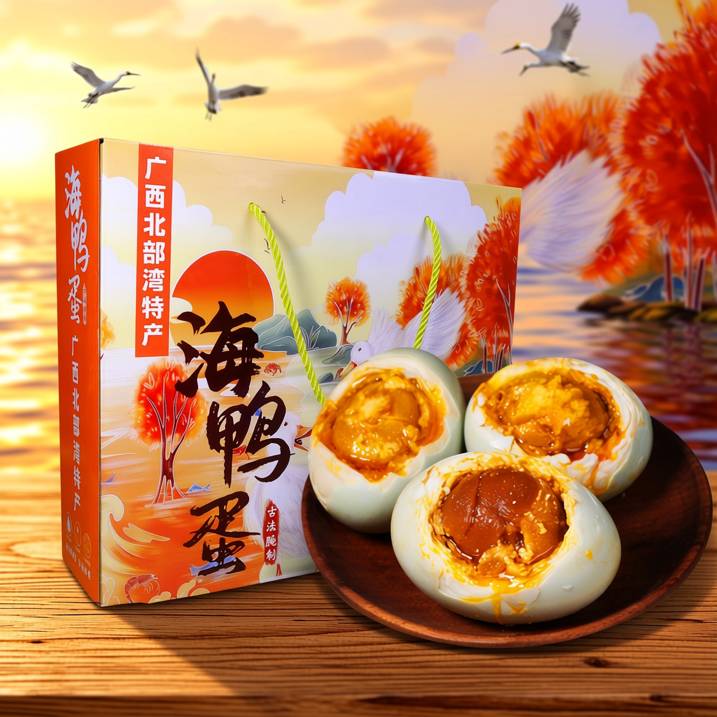 烤海鸭蛋礼盒装咸鸭蛋正宗流油整箱广西红树林正宗海鸭蛋烤海鸭蛋