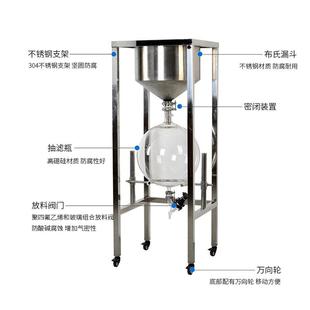 置实验室玻璃大口径容量砂芯过滤器30L过滤真空抽滤机 真空抽滤装