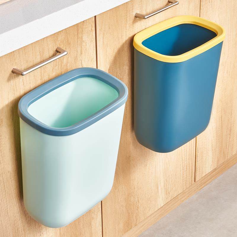 挂壁垃圾桶可爱少女 厨房化妆室厕所壁挂式家用带盖子大号垃圾分