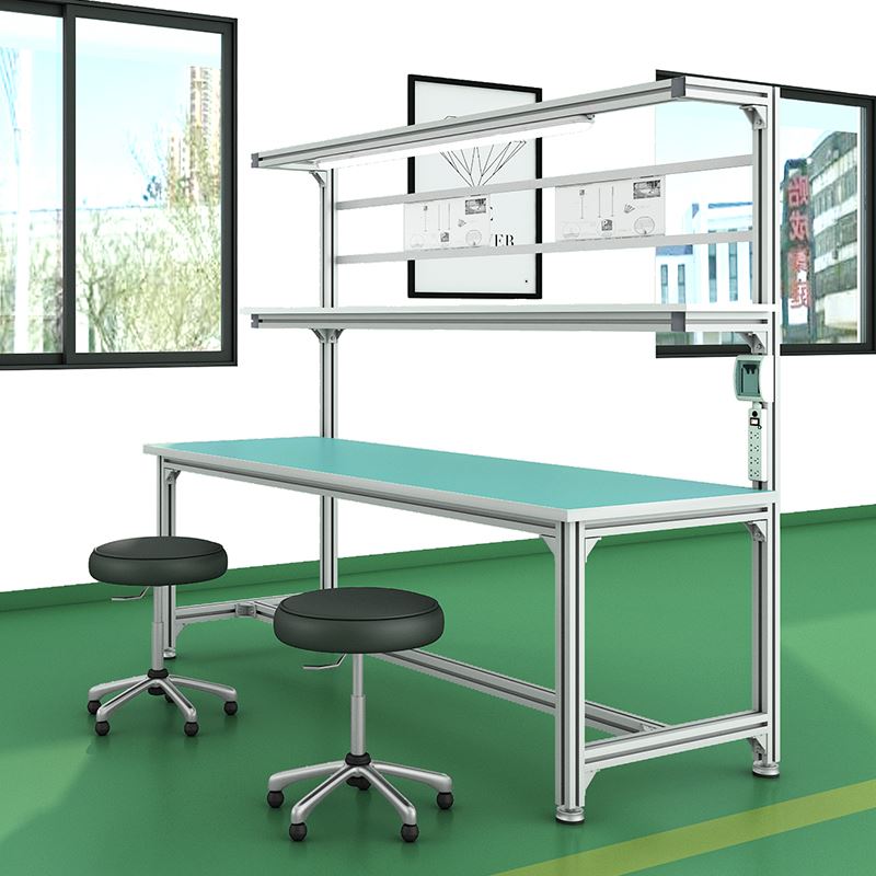 铝合金型材防静电工作台车间流水生产线检验操作台多功能桌子定制