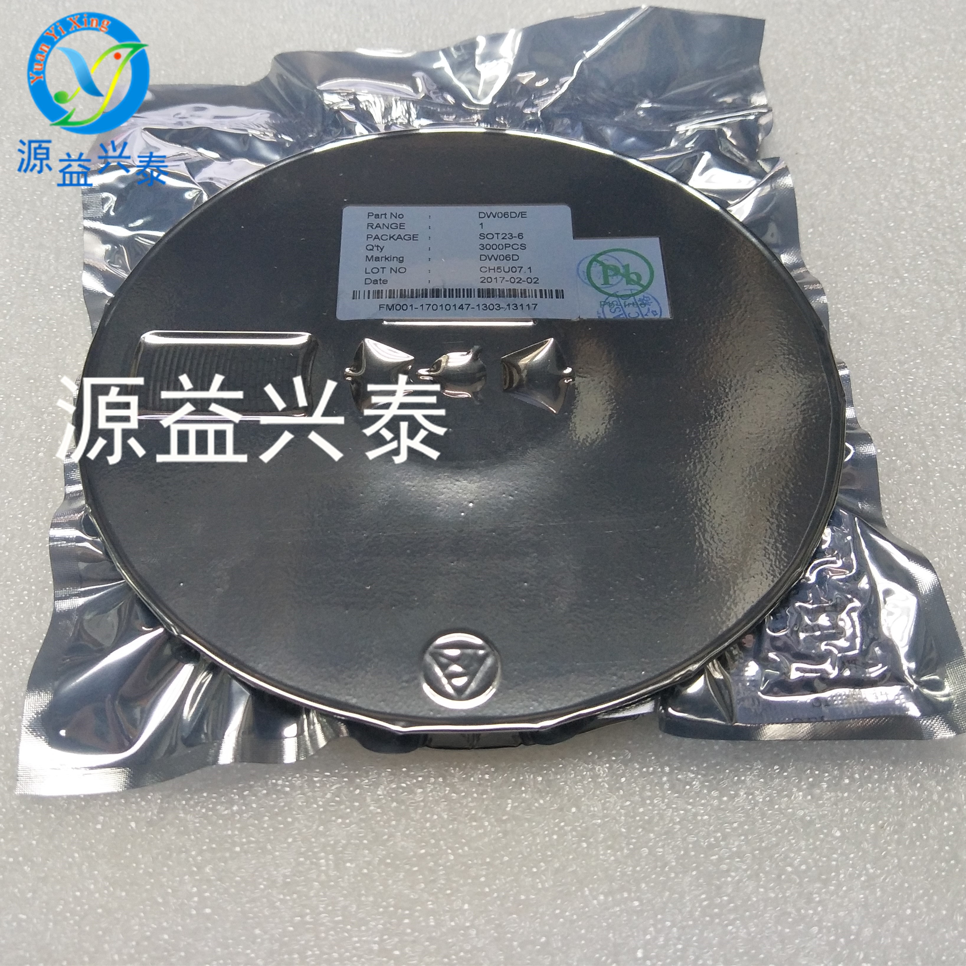 全新二合一锂电池保护芯片IC DW06D/E 封装SOT23-6一盘3000个