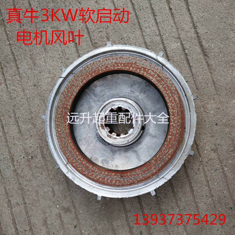 风叶制动轮 真牛3KW软启动电机刹车风叶 平刹风叶 原厂配件