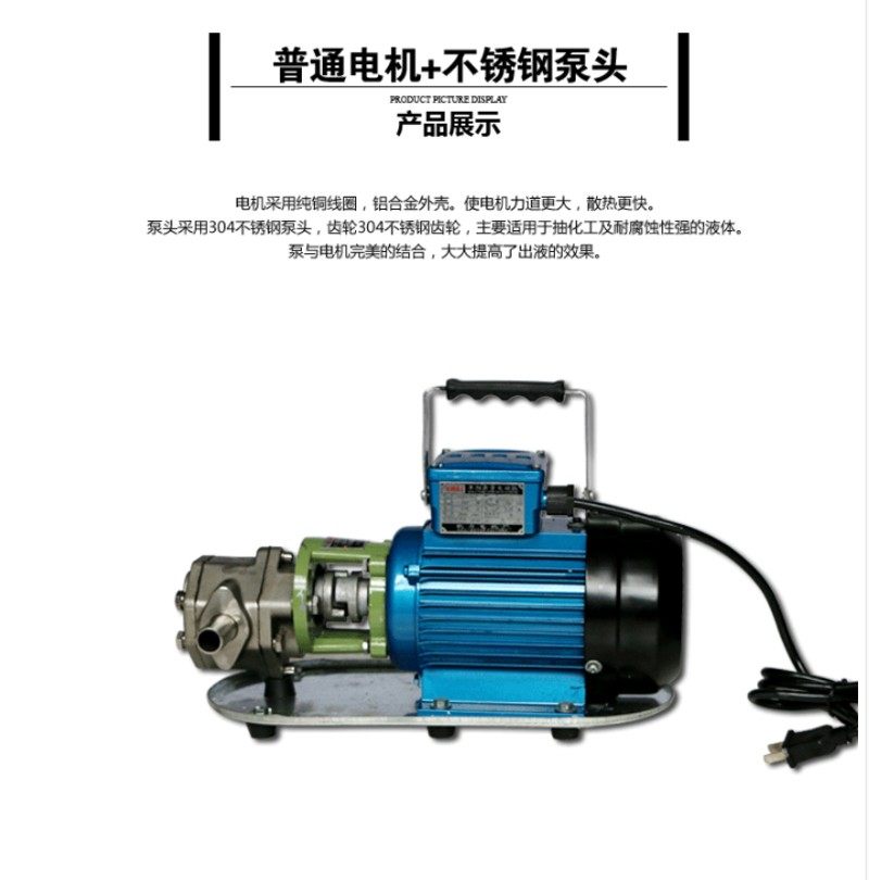WCB-30/50/75齿轮油泵不锈钢稠机油防爆柴汽油自吸齿轮泵220v380V
