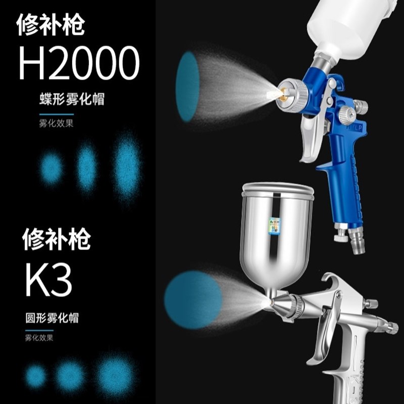 高压喷枪油漆专用汽车上壶气动小口径补漆家具修补喷漆枪镀膜皮衣