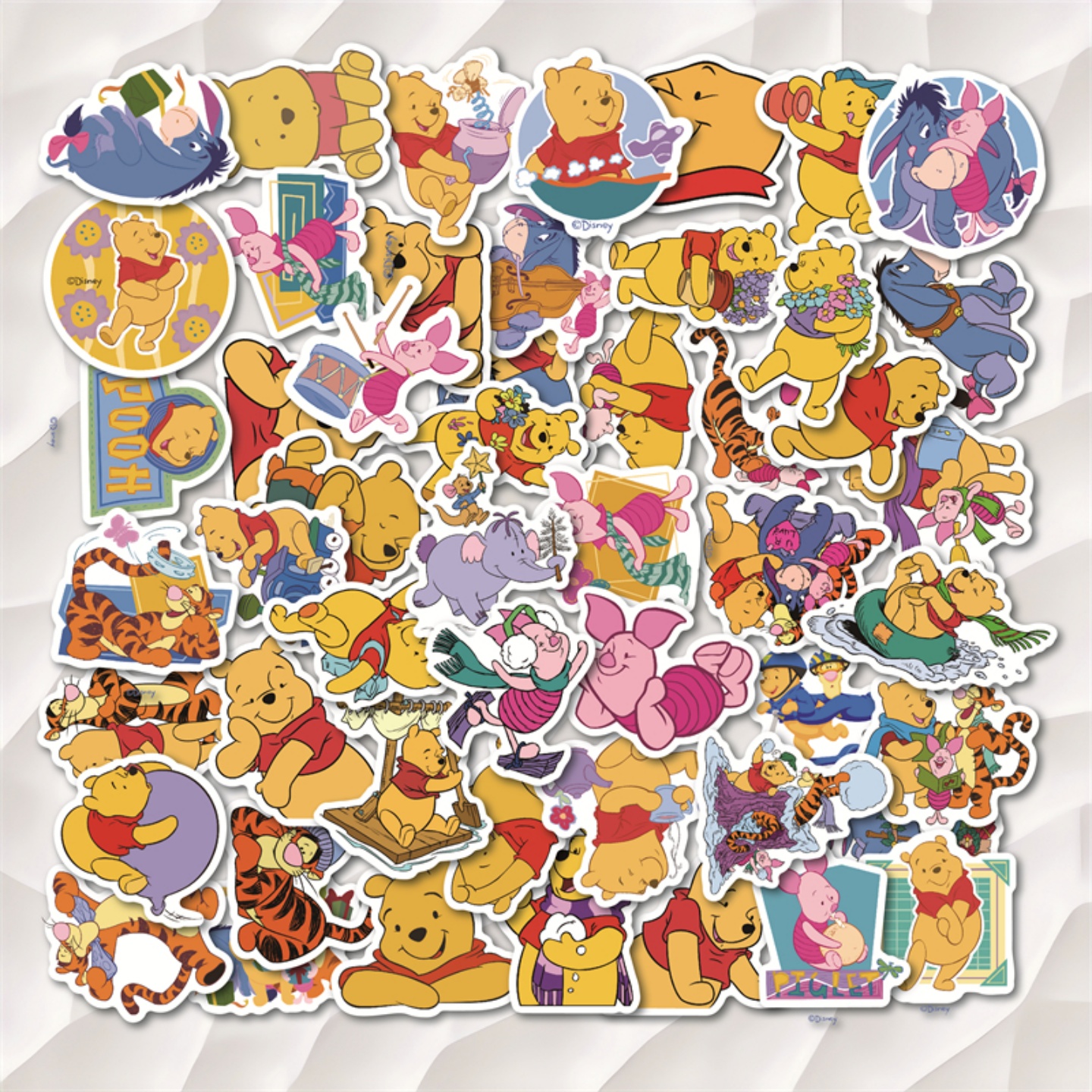 50张卡通可爱小熊维尼涂鸦贴纸