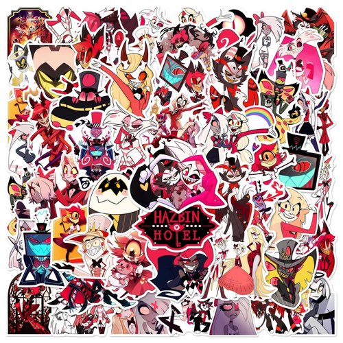 56张新款HazbinHotel卡通贴纸