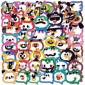 50张呆萌气泡手帐个性 装 饰日记本贴纸防水PET贴画DIY笔记本电脑手机壳吉他头盔行李箱墙面玻璃门充电宝贴纸