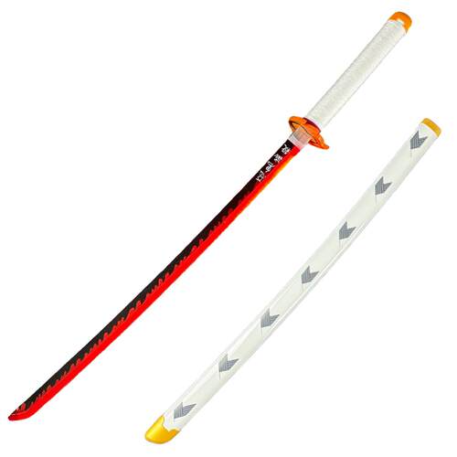 袖白雪刀武士刃鬼灭之刃日轮刀COS道具武器模型木刀剑玩具刀