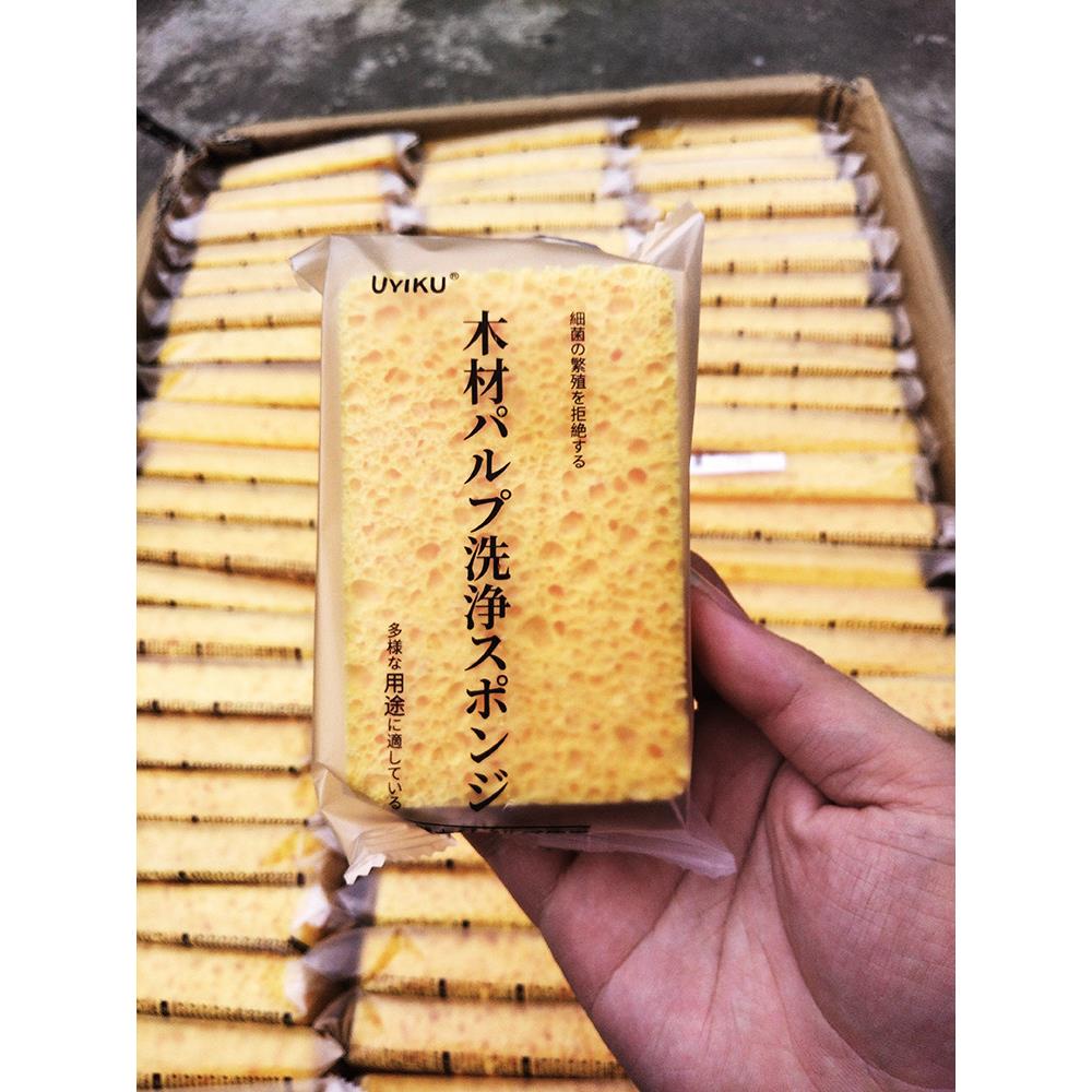 日本出口洗碗海绵擦天然木浆棉百洁布刷洗碗抹布不沾油木浆绵吸水