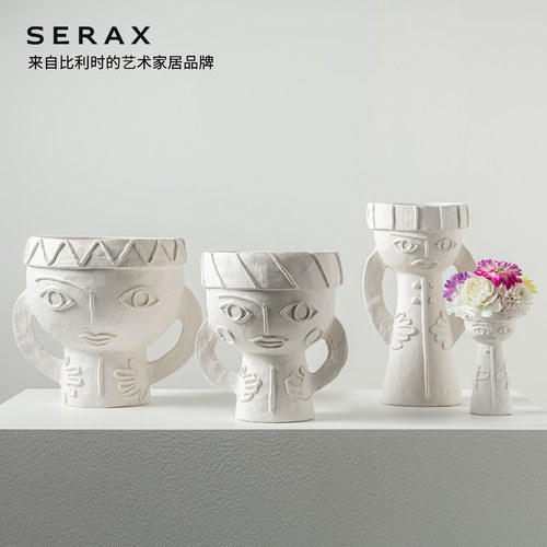 比利时Serax创意人物造型花瓶摆件家居装饰艺术花器陶瓷工艺品