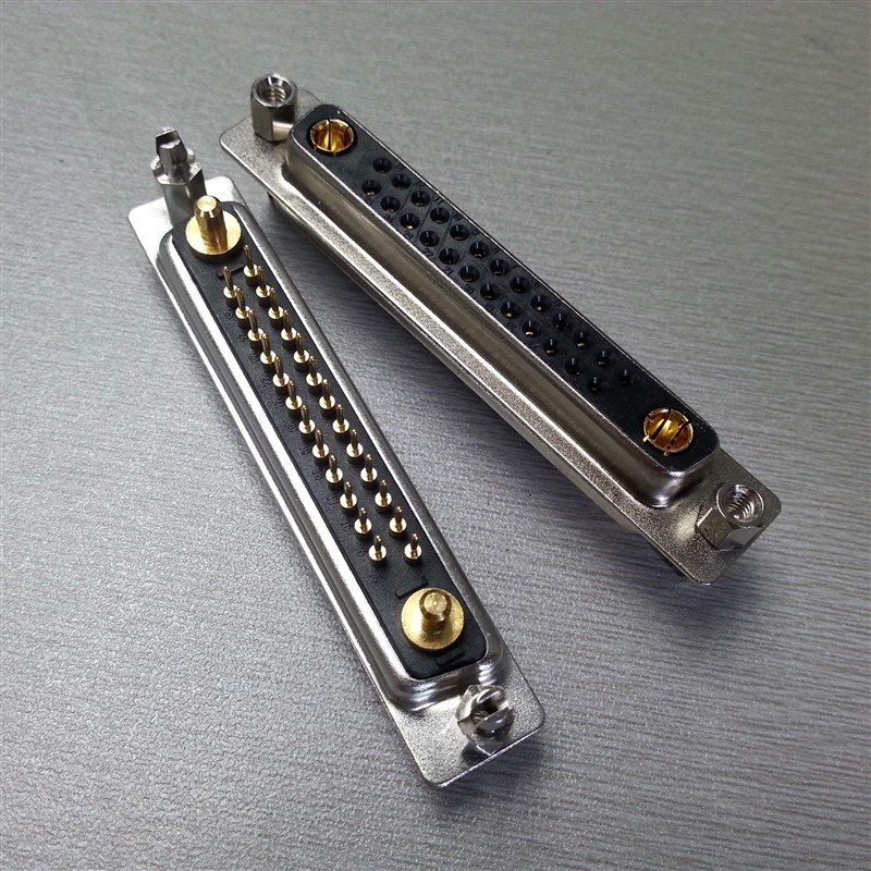 优质D-SUB27W2直插母座连接器 大电流25+2芯立式电源信号混装插座