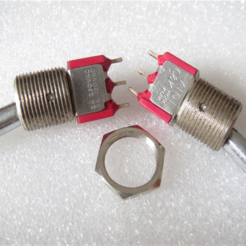 库存美国C&K 7101电源大钮子开 关3脚2档摇头开 关2A250V
