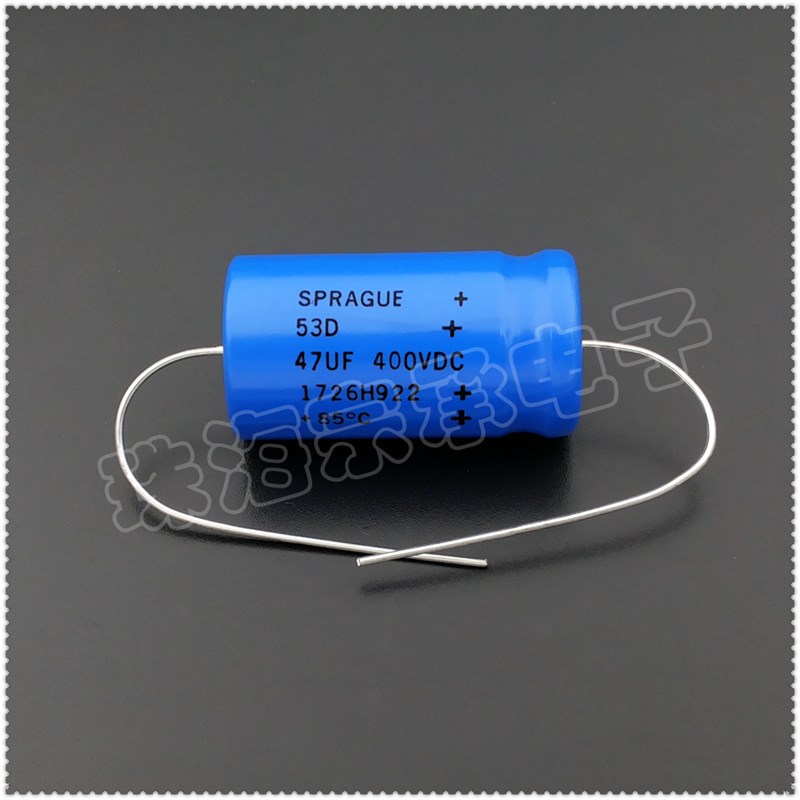 进口美国 47uF 400V SPRAGUE思碧 53D 轴向电解电容器
