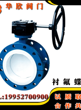 衬四氟法兰蝶阀 D341F46-16C 涡轮衬氟法兰蝶阀 法兰衬氟蝶阀DN50