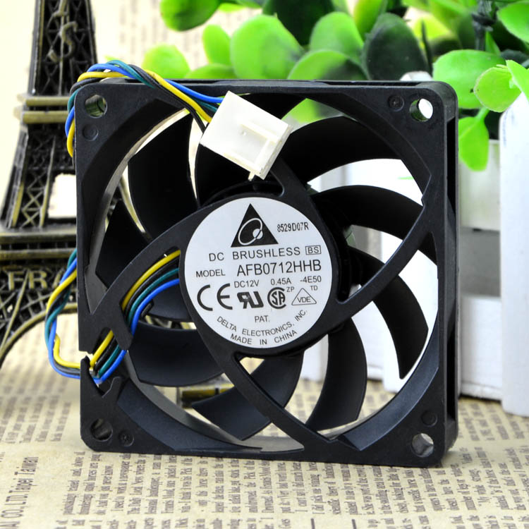 原装台达 AFB0712HHB 0.45A AMD CPU散热器 7015 4针PWM滚珠风扇