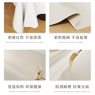 轻奢大理石桌布免洗防水防油防烫家用盖布餐桌布茶几布垂感桌垫