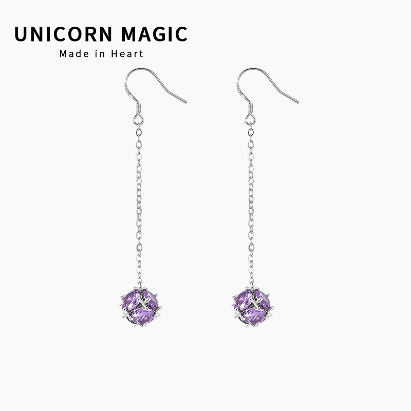 彩钻糖果球流苏耳环夏季款耳挂小清新耳坠2021新款气质款森系甜美