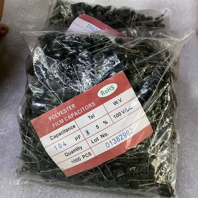2A104 涤纶电容 100V/104  0.1uf 100nf J档 全新 1000个/包=50元
