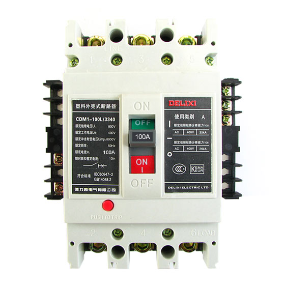 空气开关分励脱扣塑壳式断路器125A100A3P CDM1-100L/3340