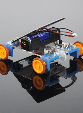黄色轮子太阳能小车 10号 diy拼 装太阳能 科技 手工制作 套件