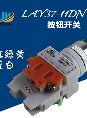 旋钮开关自复位LAY7/LAY37/Y090-11DN红绿色22mm电源带灯按钮开关