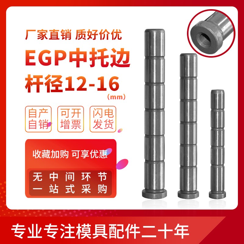 标准模架精密导柱导套模具配件直司托司EGP中托边导柱12/16